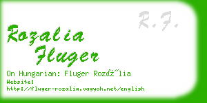 rozalia fluger business card